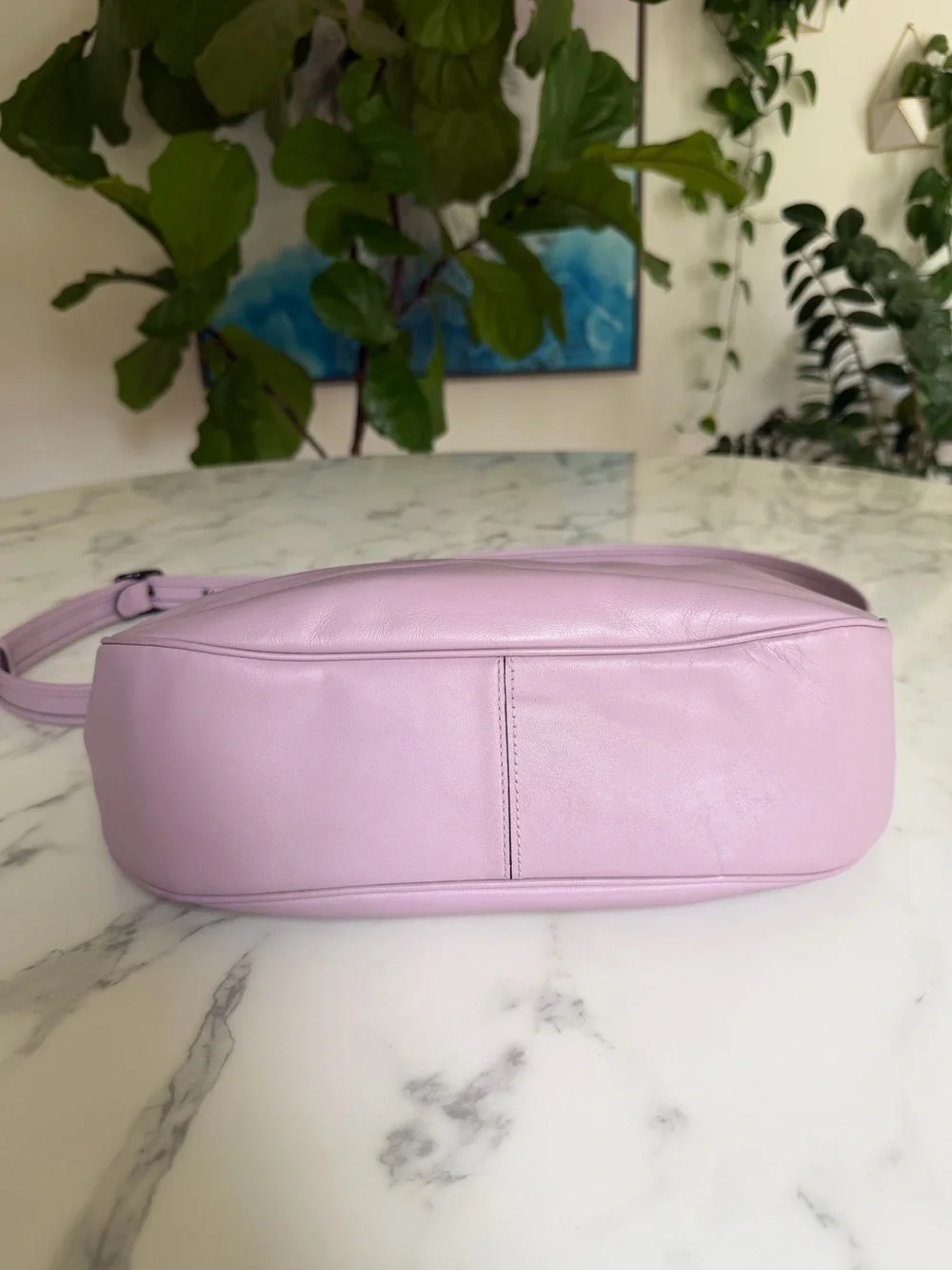 Coach Soft Tabby Hobo Bag Shoulder Crossbody Ice Purple Leather C6340
